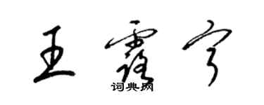 梁錦英王露寧草書個性簽名怎么寫