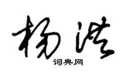 朱錫榮楊洪草書個性簽名怎么寫