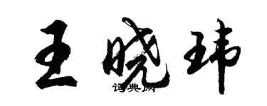 胡問遂王曉瑋行書個性簽名怎么寫