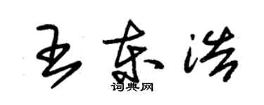 朱錫榮王東浩草書個性簽名怎么寫