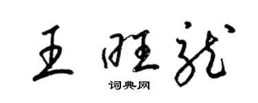 梁錦英王旺龍草書個性簽名怎么寫