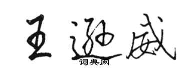 駱恆光王遜威行書個性簽名怎么寫