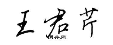 王正良王君芹行書個性簽名怎么寫