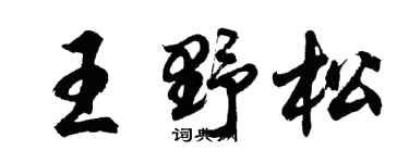 胡問遂王野松行書個性簽名怎么寫