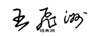 朱錫榮王飛洲草書個性簽名怎么寫