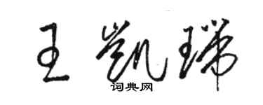 駱恆光王凱瑞草書個性簽名怎么寫