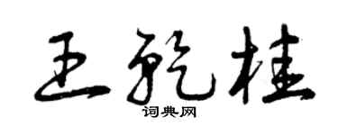 曾慶福王乾桂草書個性簽名怎么寫