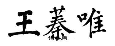 翁闓運王蓁唯楷書個性簽名怎么寫