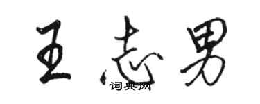 駱恆光王志男行書個性簽名怎么寫