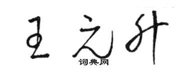 駱恆光王元升草書個性簽名怎么寫
