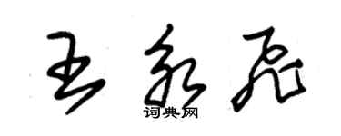 朱錫榮王永飛草書個性簽名怎么寫