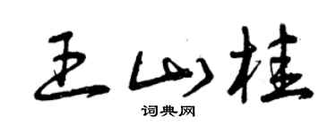 曾慶福王山桂草書個性簽名怎么寫