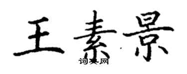 丁謙王素景楷書個性簽名怎么寫