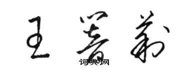 駱恆光王響莉草書個性簽名怎么寫