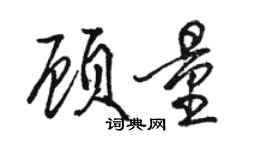 駱恆光顧量行書個性簽名怎么寫