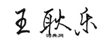 駱恆光王耿樂行書個性簽名怎么寫