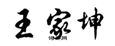 胡問遂王家坤行書個性簽名怎么寫