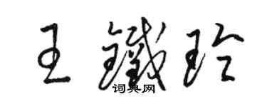 駱恆光王鐵玲草書個性簽名怎么寫