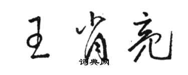 駱恆光王肖亮草書個性簽名怎么寫