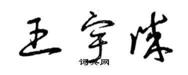 曾慶福王宇誠草書個性簽名怎么寫