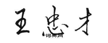 駱恆光王忠才行書個性簽名怎么寫