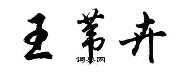 胡問遂王葦卉行書個性簽名怎么寫