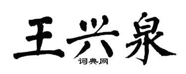 翁闓運王興泉楷書個性簽名怎么寫