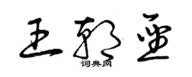 曾慶福王朝聖草書個性簽名怎么寫