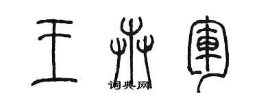 陳墨王卉軍篆書個性簽名怎么寫