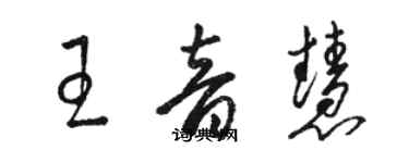 駱恆光王音慧草書個性簽名怎么寫