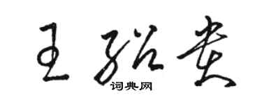 駱恆光王紹貴草書個性簽名怎么寫