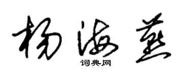 朱錫榮楊海燕草書個性簽名怎么寫