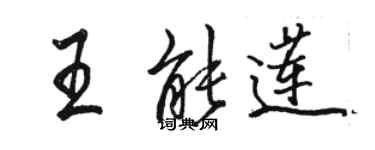 駱恆光王能蓮行書個性簽名怎么寫