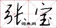 張寶怎么寫好看