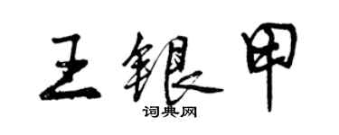 曾慶福王銀甲行書個性簽名怎么寫