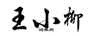胡問遂王小柳行書個性簽名怎么寫