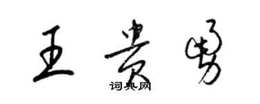 梁錦英王貴勇草書個性簽名怎么寫