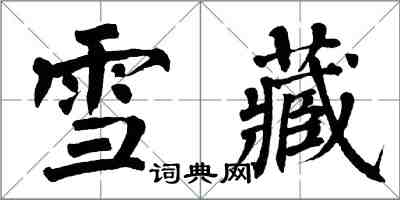 翁闓運雪藏楷書怎么寫