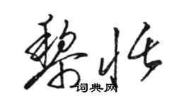 駱恆光黎恬草書個性簽名怎么寫