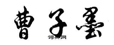 胡問遂曹子墨行書個性簽名怎么寫