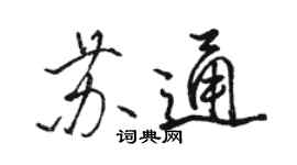 駱恆光蘇通行書個性簽名怎么寫