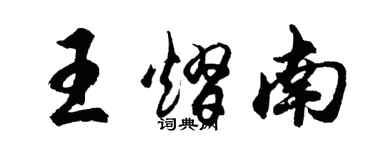 胡問遂王熠南行書個性簽名怎么寫