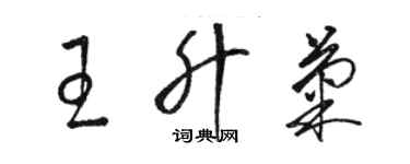 駱恆光王升菊草書個性簽名怎么寫