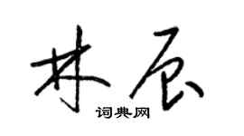 梁錦英林辰草書個性簽名怎么寫