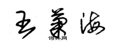 朱錫榮王菊海草書個性簽名怎么寫