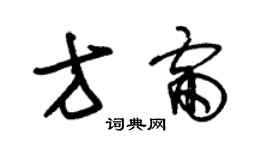 朱錫榮方雷草書個性簽名怎么寫