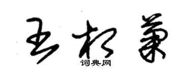 朱錫榮王相菊草書個性簽名怎么寫