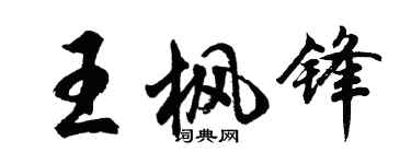 胡問遂王楓鋒行書個性簽名怎么寫
