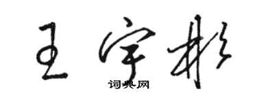 駱恆光王宇彬草書個性簽名怎么寫