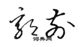駱恆光郭前草書個性簽名怎么寫